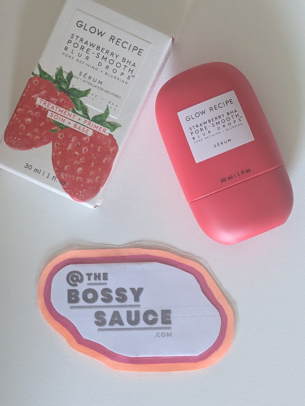 🌸 Glow Recipe Strawberry Pore Smooth Blur Drops BHA + AHA Salicylic Serum NWT